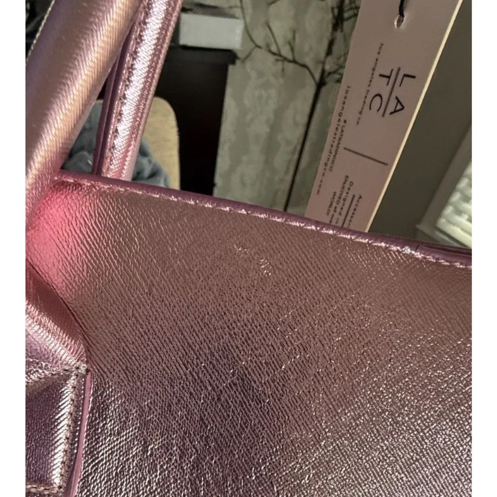 Los Angeles Trading Company Pink Vegan Leather Tote Coco Jackie Audrey Lucy NWT